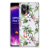 OPPO Find X5 | TPU Hoesje | Flamingo Palms