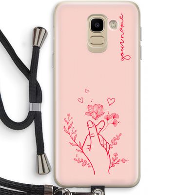 Giving Flowers: Samsung Galaxy J6 (2018) Transparant Hoesje met koord