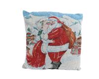 Kussen polyester l43b43h2.5cm rood Decoris - Decoris