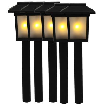 Tuinlamp solar fakkel / tuinverlichting met vlam effect 34,5 cm