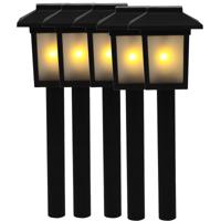 Tuinlamp solar fakkel / tuinverlichting met vlam effect 34,5 cm
