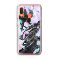 Pastel zwart: Samsung Galaxy A20e Transparant Hoesje