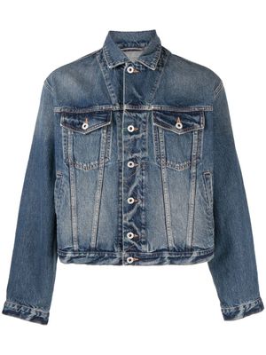 Kenzo veste crop en jean - Bleu