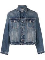 Kenzo veste crop en jean - Bleu - thumbnail