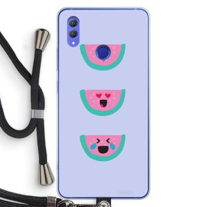 Smiley watermeloen: Honor Note 10 Transparant Hoesje met koord