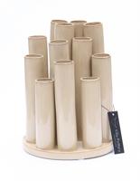 Twist & Tube Vaas Crème Rond 19x19x25cm