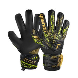 Reusch Attrakt Infinity Finger Support - Black/Gold/Yellow