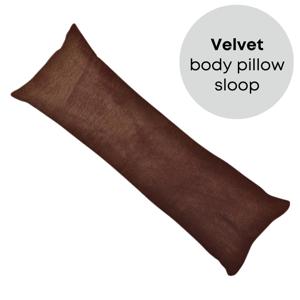 PandaHug Velvet Body Pillow Kussensloop Bruin (45x145 cm)