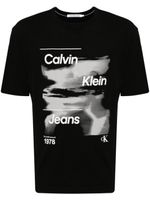 Calvin Klein Jeans t-shirt en coton à logo imprimé - Noir