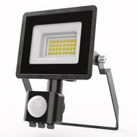 HOFTRONIC™ Stratos LED Breedstraler met PIR sensor 10 Watt 735 lumen IP65 4000K Zwart 2 jaar garantie