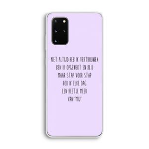 Zelfvertrouwen: Samsung Galaxy S20 Plus Transparant Hoesje