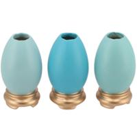 Daan Kromhout Paasdecoratie paasei blauw 15 cm 3 assorti | 6 stuks