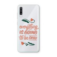Optimistic flower girl: Samsung Galaxy A70 Transparant Hoesje