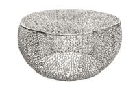Salontafel LEAF 80cm metaal zilver handgemaakt - 38941