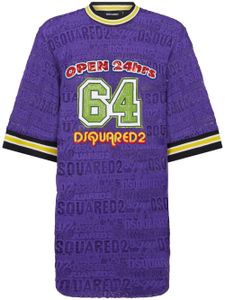 DSQUARED2 robe à logo strassé - Violet