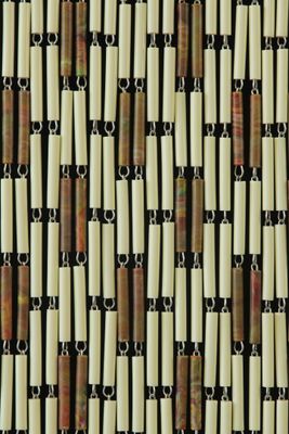Sun-arts kant en klaar vliegengordijn 100 x 232 Verspringend crème - tropical model 017