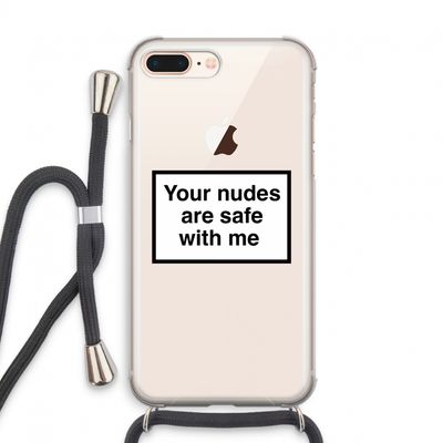 Safe with me: iPhone 7 PLUS Transparant Hoesje met koord