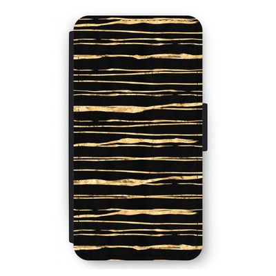 Gouden strepen: iPhone 12 mini Flip Hoesje