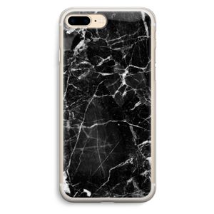 Zwart Marmer 2: iPhone 7 Plus Transparant Hoesje