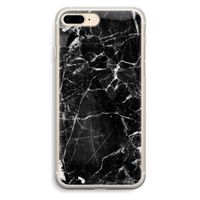 Zwart Marmer 2: iPhone 7 Plus Transparant Hoesje