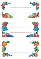 HERMA Kitchen labels 76x35mm berry arrangements 4 sheets etiket 4 stuk(s) - thumbnail