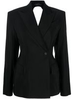 Mugler blazer à dos ouvert - Noir - thumbnail