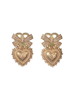 Dolce & Gabbana boucles d'oreilles Devotion en or 18ct pavées de diamants