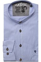 Jupiter Short Style Traditioneel overhemd middenblauw, Gestreept