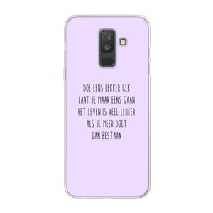 Gek: Samsung Galaxy A6 Plus (2018) Transparant Hoesje