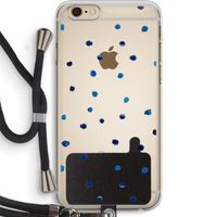 Blauwe stippen: iPhone 6 PLUS / 6S PLUS Transparant Hoesje met koord