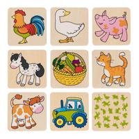 Goki Houten memospel boerderijdieren