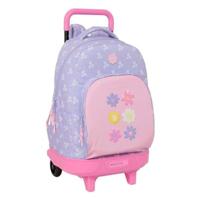 Schoolrugzak met Wielen Safta Bouquet Roze Lila 33 x 45 x 22 cm