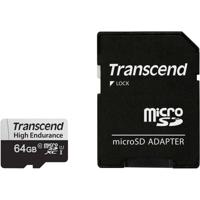 Transcend High Endurance 350V microSDXC-kaart 64 GB Class 10, UHS-I Incl. SD-adapter - thumbnail