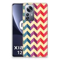 Xiaomi 12 Pro | TPU bumper | Zigzag Multi Color