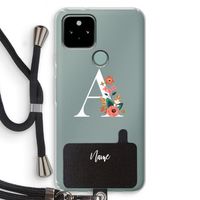 Pink Bouquet: Pixel 5 Transparant Hoesje met koord