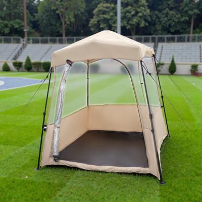 Doorzichtig Pop-up Sporttent Transparant Campingtent Outdoor Weerbestendig met Draagtas Bruin 183 x 135 x 175 cm