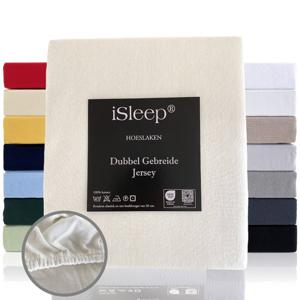 iSleep Hoeslaken Dubbel Jersey - Licht Beige - 180/190x210/220