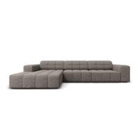 Cosmopolitan Design Chicago Hoekbank met Chaise Longue Links - Chenille - Grijs