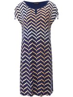 Jurk grafische print voor Van Charmline blauw - thumbnail