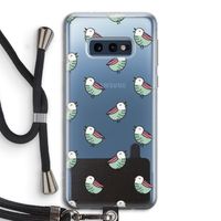 Vogeltjes: Samsung Galaxy S10e Transparant Hoesje met koord