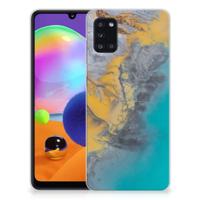 Samsung Galaxy A31 | TPU | Siliconen hoesje | Marble Blue Gold