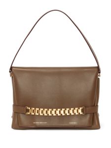 Victoria Beckham sac porté épaule Chain Pouch en cuir - Marron