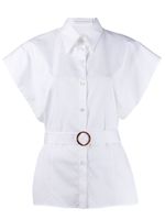 Victoria Victoria Beckham chemise ceinturée à manches courtes - Blanc - thumbnail