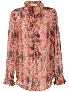 Amir Slama blouse en soie à fleurs - Multicolore