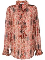 Amir Slama blouse en soie à fleurs - Multicolore - thumbnail