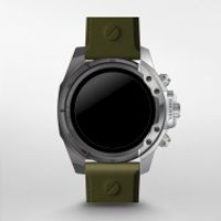 Horlogeband Smartwatch Diesel DZT2025 Leder Groen 22mm