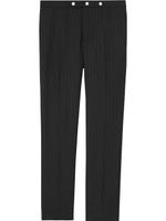 Burberry pantalon de costume à fines rayures - Noir