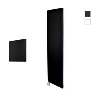 Electrische Wifi Radiator Sanicare HPW Carini Denso 180x40 cm Mat Zwart Met Thermostaat Zilver Linksonder