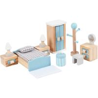 VIGA meubilair voor poppenhuis, slaapkamer, afm 2x2x7,5 cm, 8 onderdelen/ 1 set