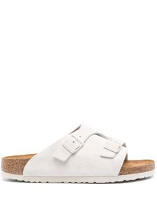 Birkenstock sandales en daim Zürich à boucle - Blanc